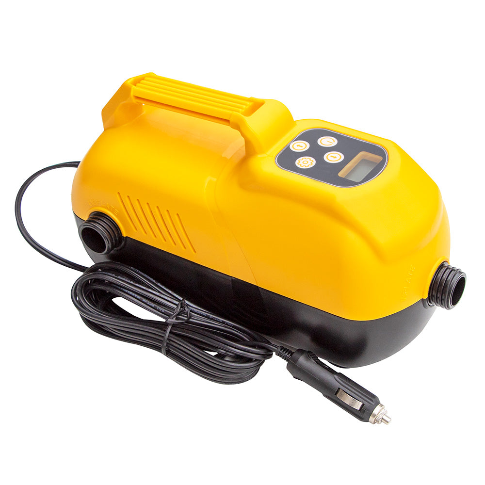 Solstice Watersports 19170 2-Stage High Volume High Pressure Digital Pump w/Car/Battery Adapter Kit