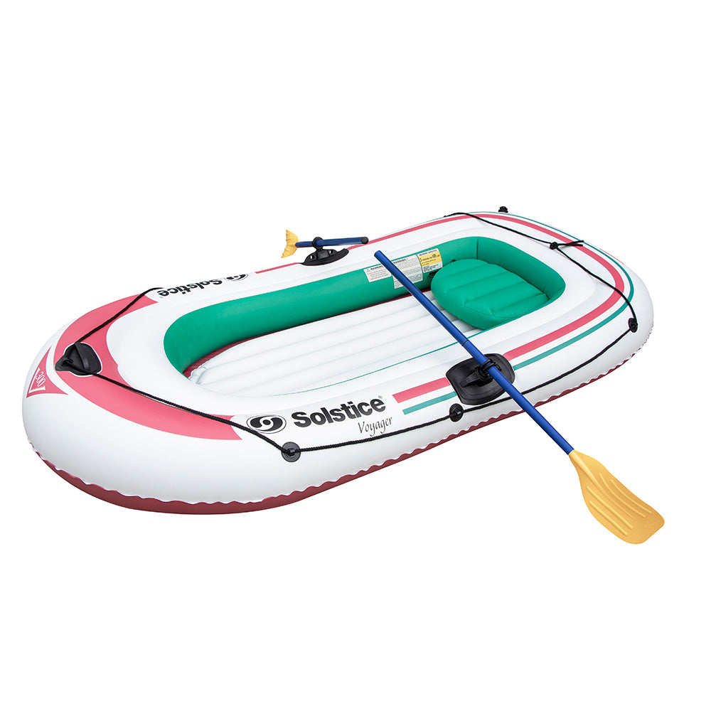 Solstice Watersports 30301 Voyager 3-Person Inflatable Boat Kit w/Oars & Pump