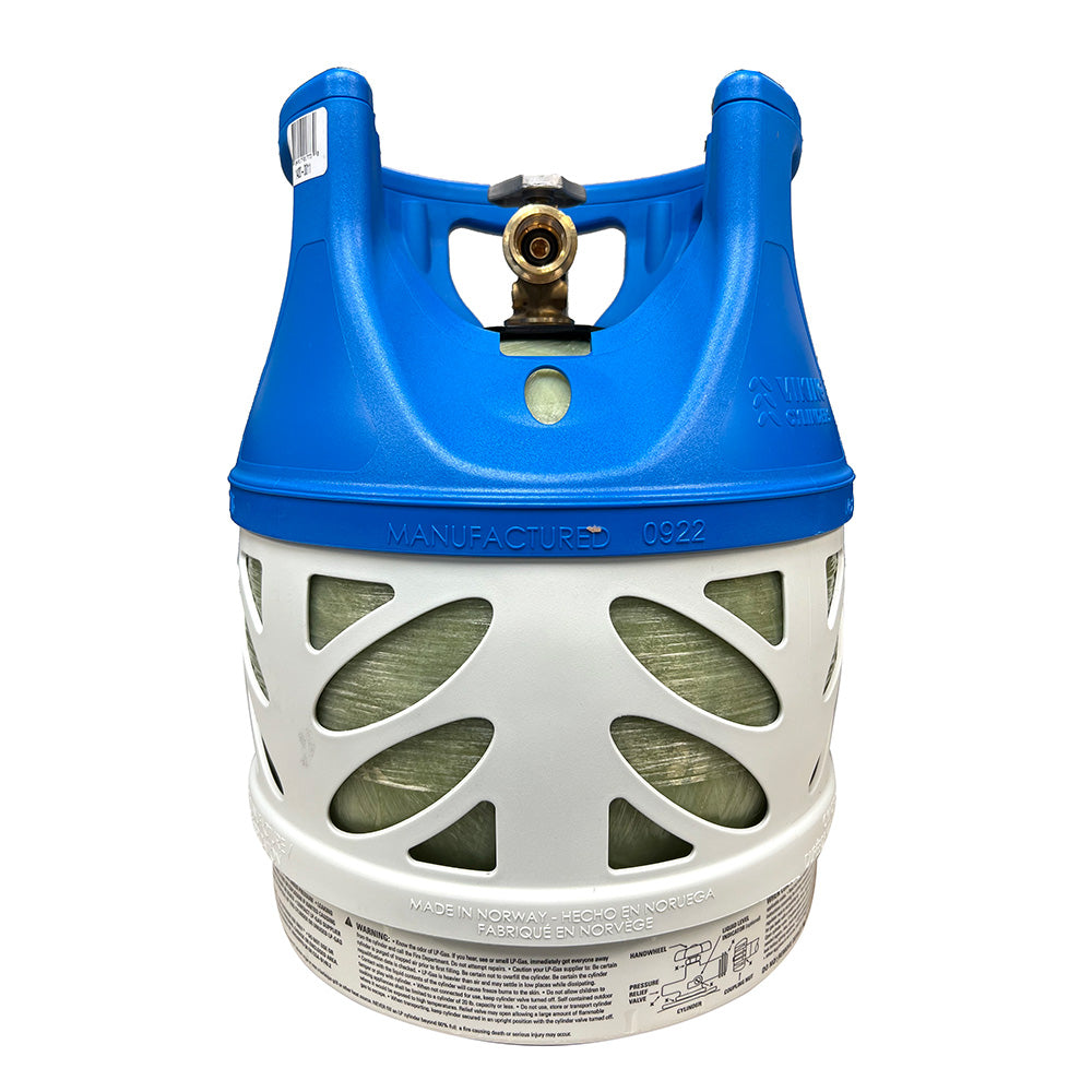Viking 1420-0011 Cylinders 11lb Vertical Fiberglass Composite LPG Cylinder w/Type 1 Valve - OPD, DOT, TC Approved