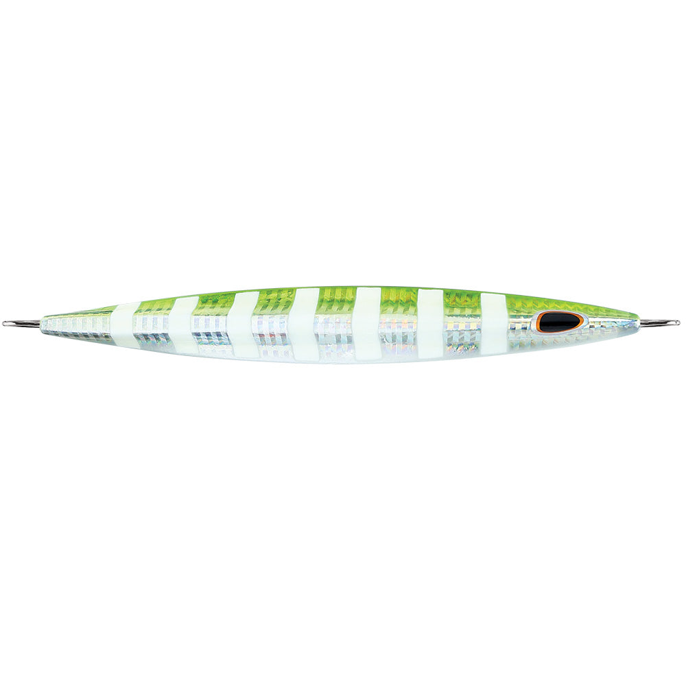 Williamson KSJ280UVGSZ Kensaki 280 Jig - 7.25" - 9-7/8oz - UV Green Sardine Zebra