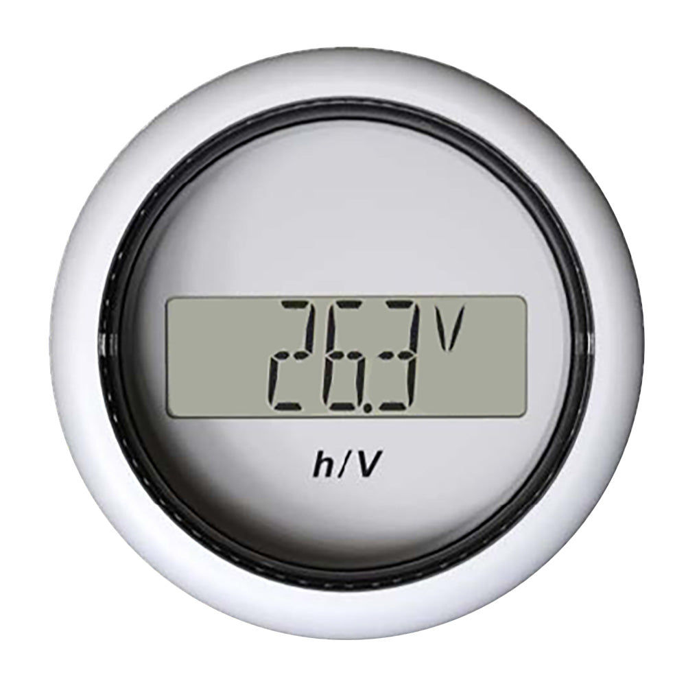 Veratron B00006302 52MM (2-1/16") ViewLine Hour Counter-Voltmeter - White