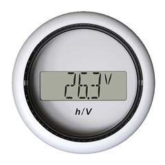 Veratron B00006302 52MM (2-1/16") ViewLine Hour Counter-Voltmeter - White