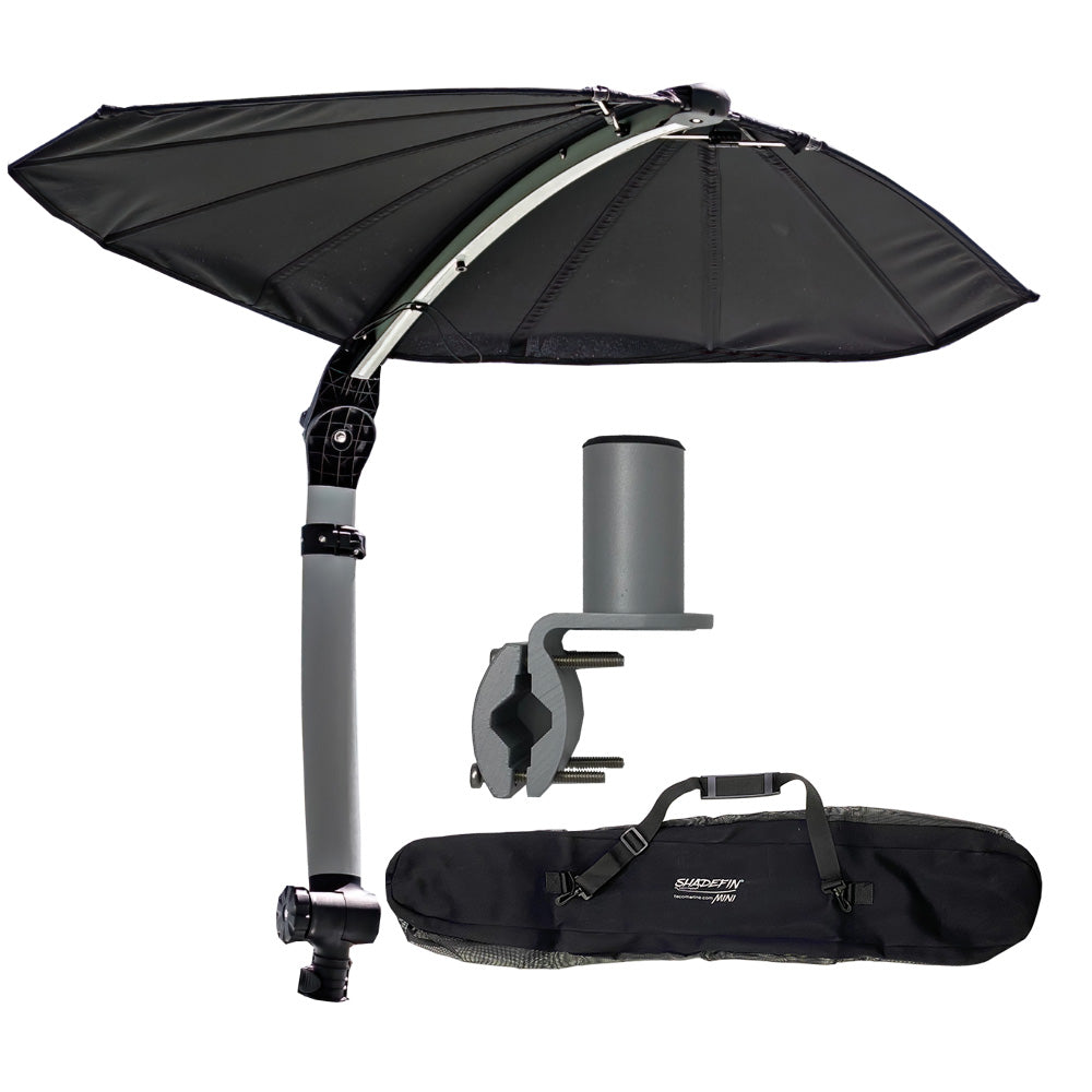 TACO T10-4000-17 ShadeFin Mini w/Black Fabric - Bag & Round Rail Mount Kit