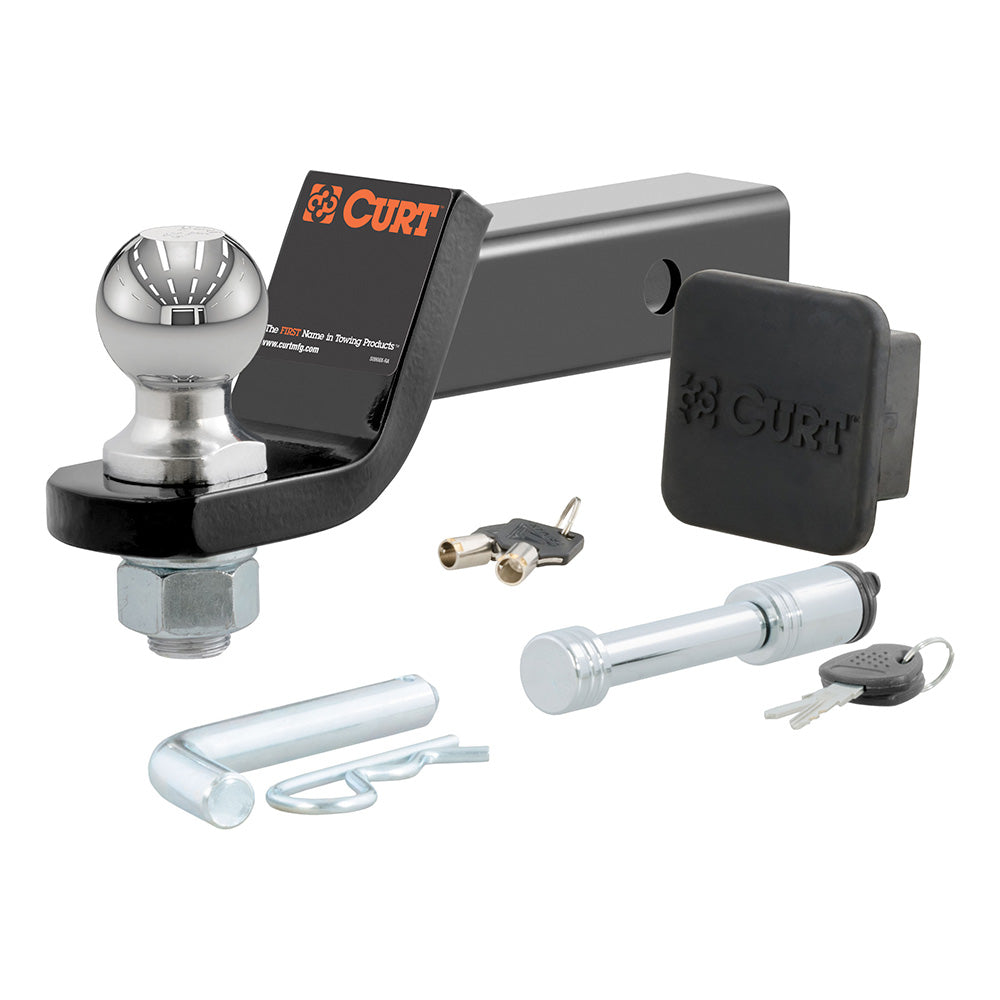 CURT 45534 Towing Starter Kit w/2" Ball - 2" Shank - 7,500 lbs - 2" Drop