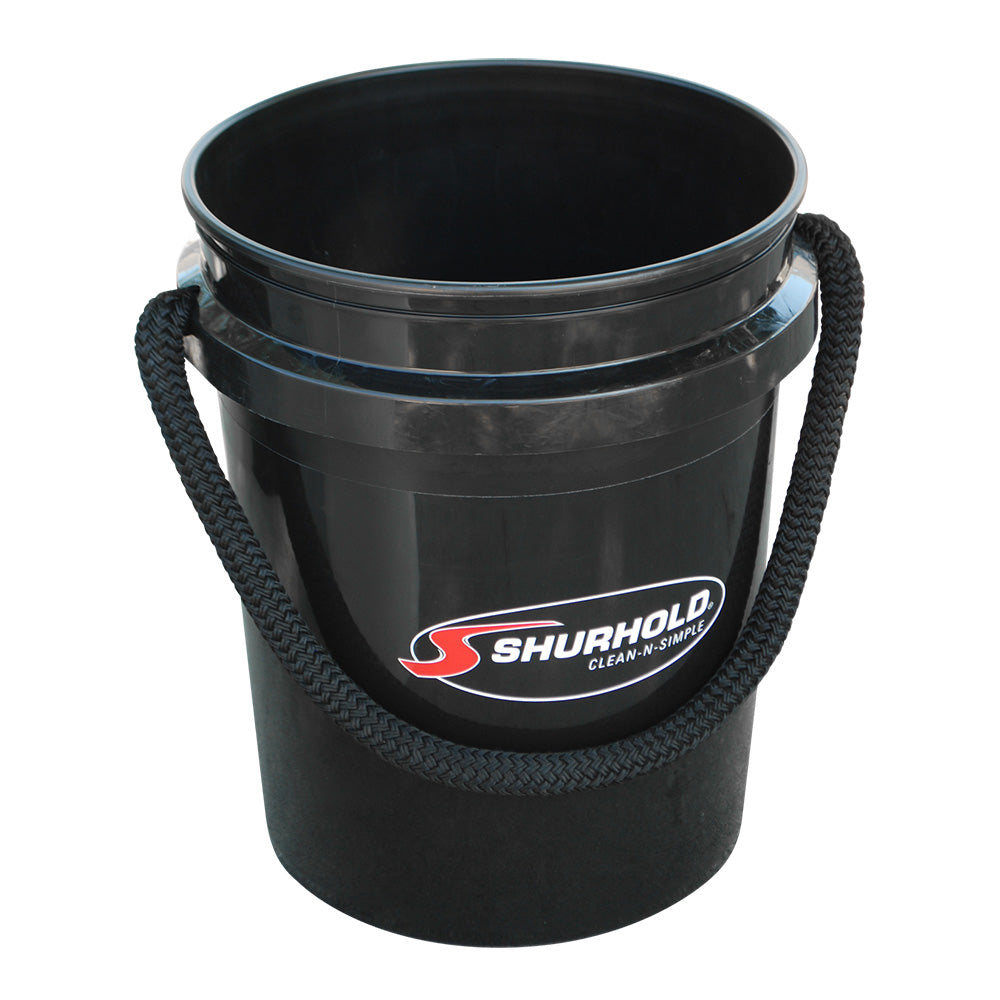 Shurhold 2452 World's Best Rope Handle Bucket - 5 Gallon - Black