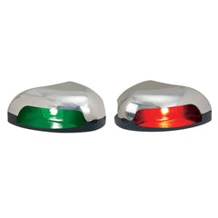 Perko 0626DP0STS Red/Green Horizontal Mount Side Light - Pair - Stainless Steel