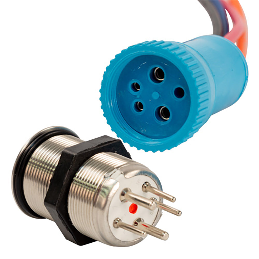 Bluewater 9059-3114-1 22mm Push Button Switch - Nav/Anc Contact - Blue/Green/Red LED - 1' Lead