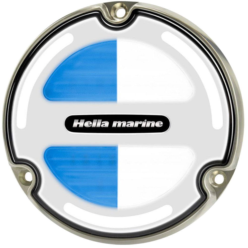 Hella Marine 016830001 Apelo A3 White/Blue Underwater Light - Bronze - White Lens
