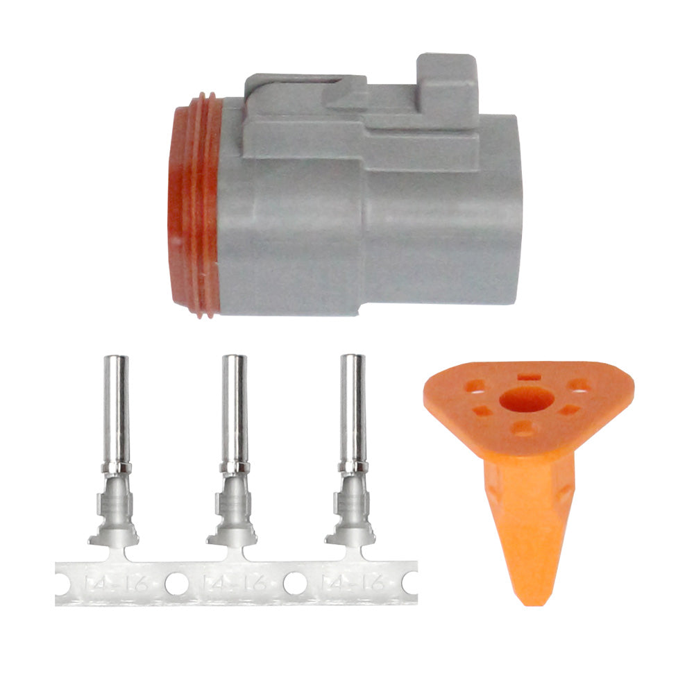 Pacer TDT06F-3RS DT Deutsch Plug Repair Kit - 14-18 AWG (3 Position)