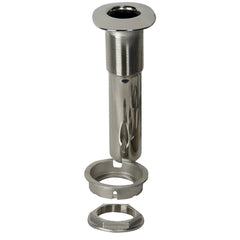 C.E. Smith 53686C 80 Series Screwless Flush Mount Rod Holder - 0 Degree - Stainless Steel - Cast Bottom - Black Liner