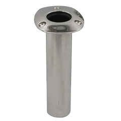 C.E. Smith 536700 70 Series Standard Flush Mount Rod Holder - 0 Degree - Stainless Steel - Gimbal Bar Bottom - Black Liner
