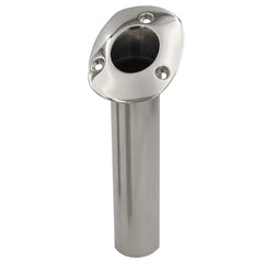 C.E. Smith 536720 70 Series Standard Flush Mount Rod Holder - 30 Degree - Stainless Steel - Gimbal Bar Bottom - Black Liner