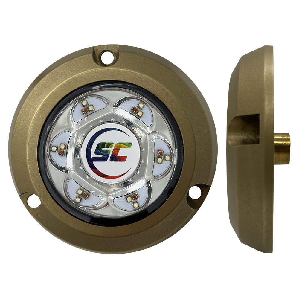 Shadow-Caster SC2-CC-BZSM SC2 Series Bronze Surface Mount Underwater Light - Full-Color