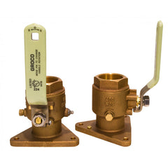 GROCO FBV-2500 2-1/2" Bronze Tri-Flanged Ball Valve/Seacock