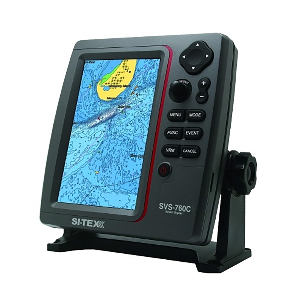 SI-TEX SVS-760C+ Standalone 7&rdquo; GPS Chart Plotter System w/Color LCD, External GPS Antenna & C-MAP 4D Card