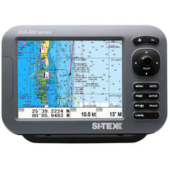 SI-TEX SVS-880CE+ Standalone 8" Chartplotter System w/Color LCD, Internal & External GPS Antenna & C-MAP 4D Card