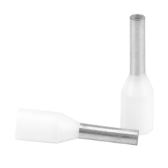 Pacer TFRL20-6MM-25 White 18-20 AWG Wire Ferrule - 6mm Length - 25 Pack