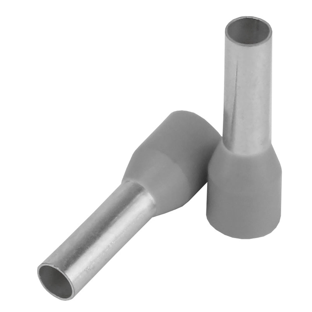 Pacer TFRL12-10MM-25 Grey 12 AWG Wire Ferrule - 10mm Length - 25 Pack