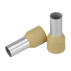Pacer TFRL2-16MM-10 Beige 2 AWG Wire Ferrule - 16mm Length - 10 Pack