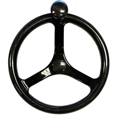 Schmitt Marine 7461321FGK-CFN Carbon Fiber Primus Wheel w/Knob 13.5" w/Sanntoprene Finger Grip 3/4" Tapered Shaft w/CF Nut