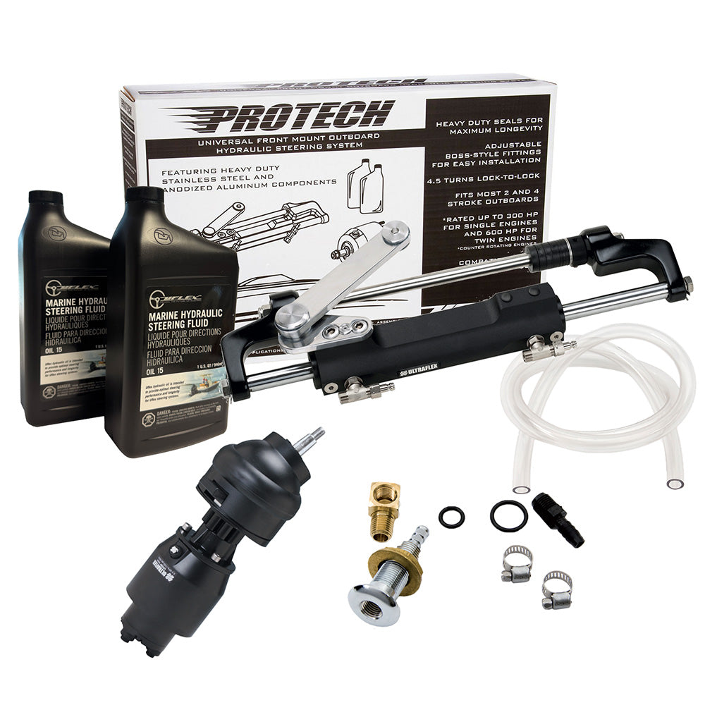 Uflex PROTECH 2.1T PROTECH 2.1 Front Mount Tilt OB Hydraulic System - Includes UP28T Helm Pump, Oil, UC128TS-2 Cylinder, & X52 Tilt - No Hoses