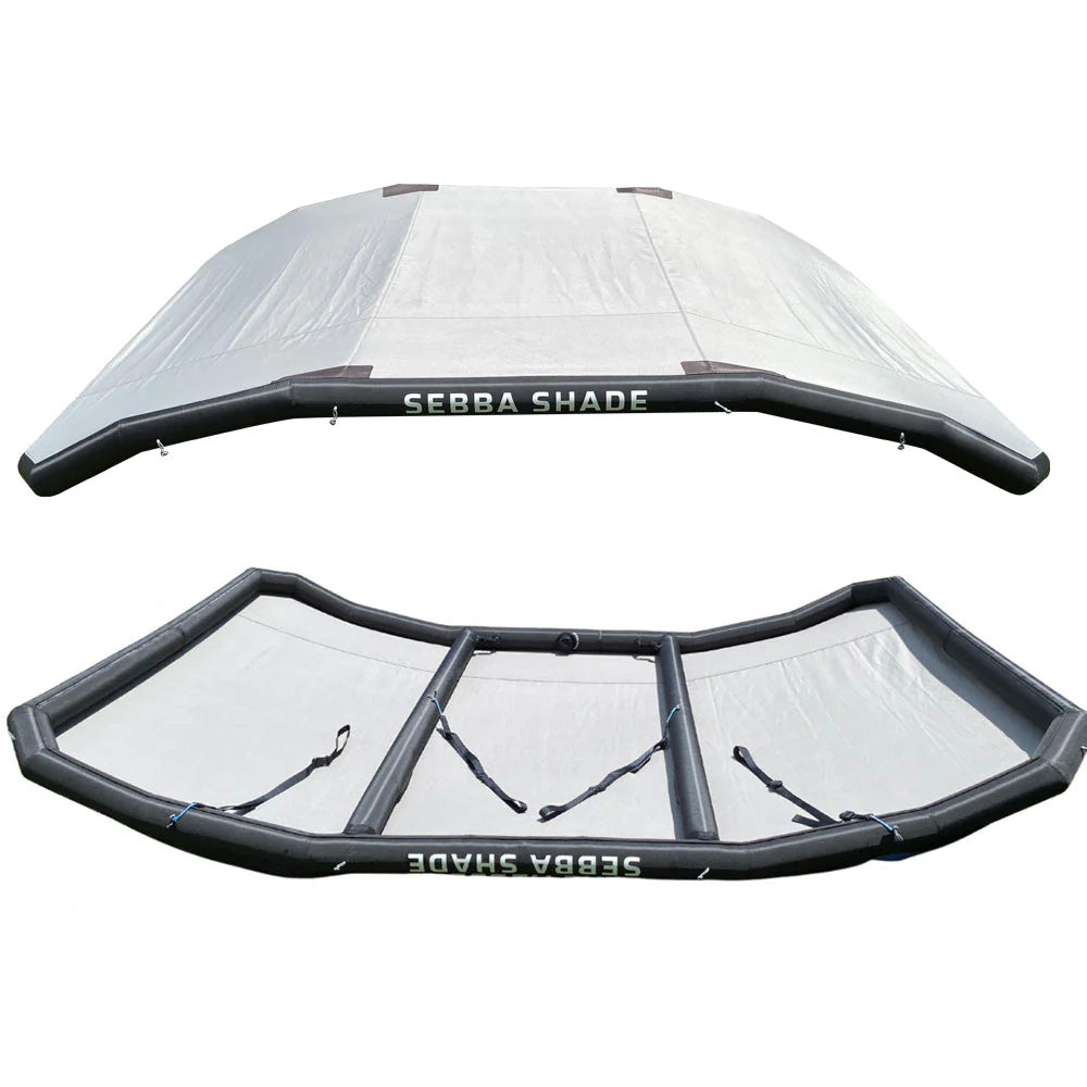 Sebba Shade SS8X12GRY 8 x 12 ft. Grey Sun Shade f/Boats 26'+