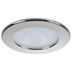 Quick FASP2492X12CD00 Kai XP Downlight LED - 6W, IP66, Spring Mounted - Round Stainless Bezel, Round Warm White Light
