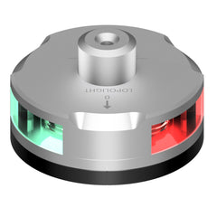 Lopolight 101-005W-FB Tri-Color Nav Light w/Windex Mount - 1NM - Light Silver Housing w/FB Base