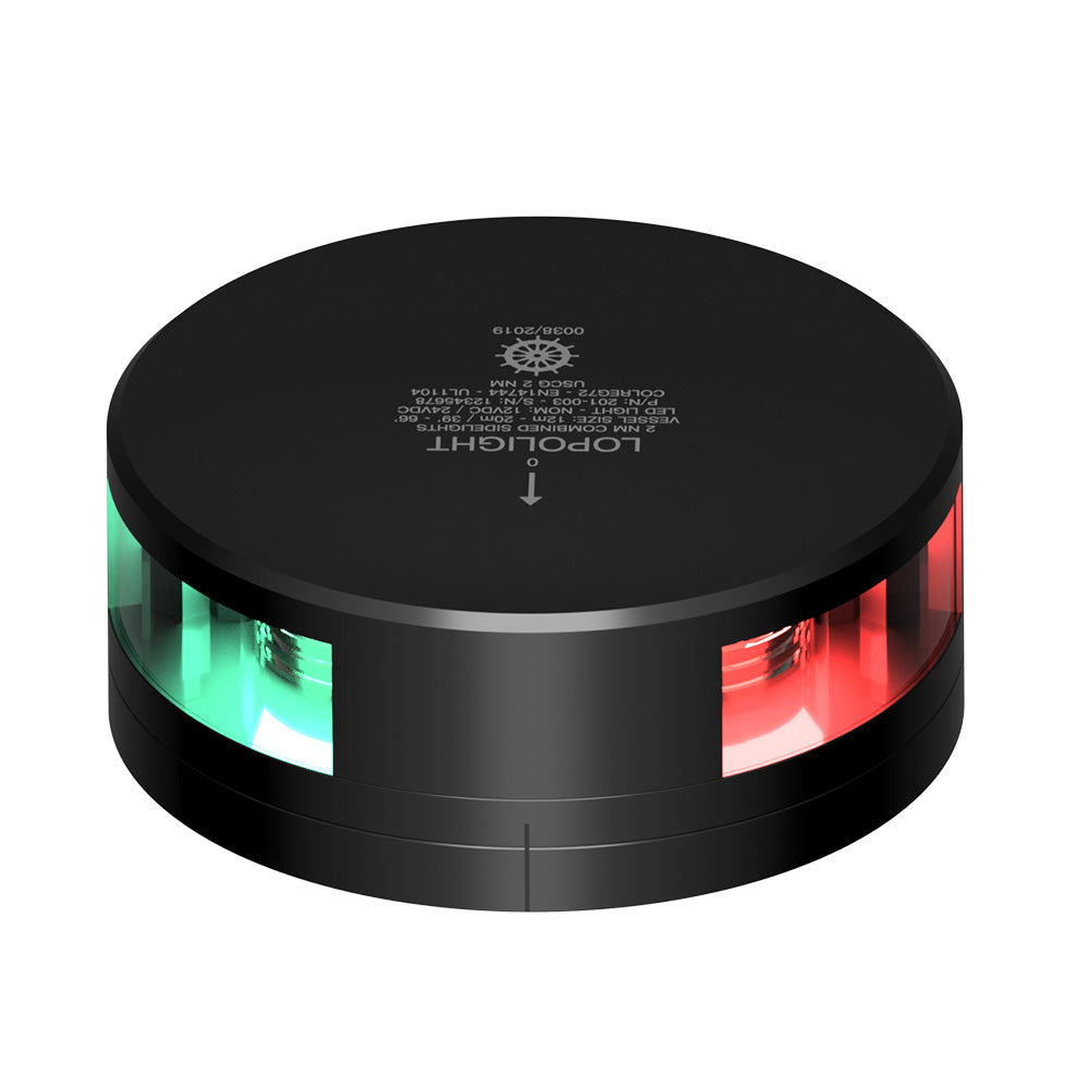 Lopolight 201-003-FB-B Combined Sidelight - 2NM - Black Housing w/FB Base