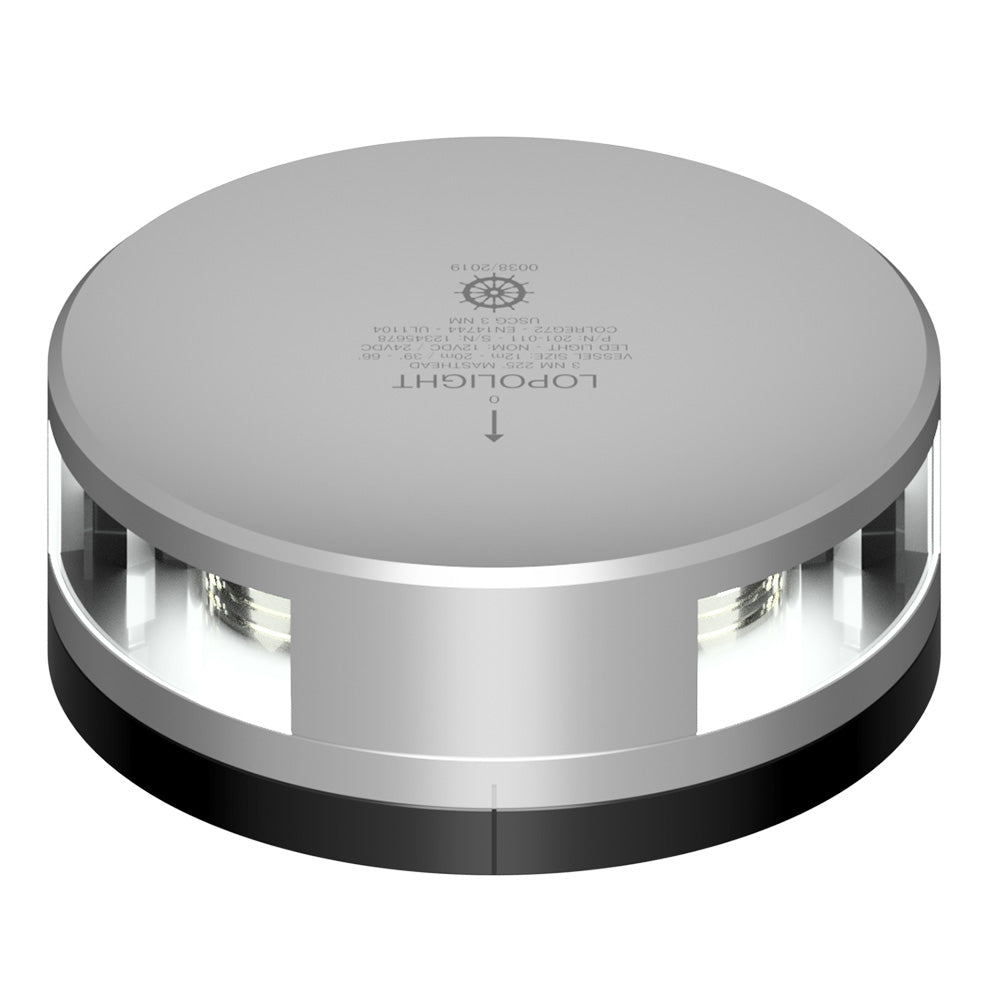 Lopolight 201-011KL-FB Masthead Light - 3NM - Silver Housing w/FB Base