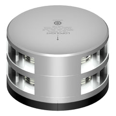 Lopolight 201-011KLST-FB Double Stacked Masthead Light - 3NM - Silver Housing w/FB Base