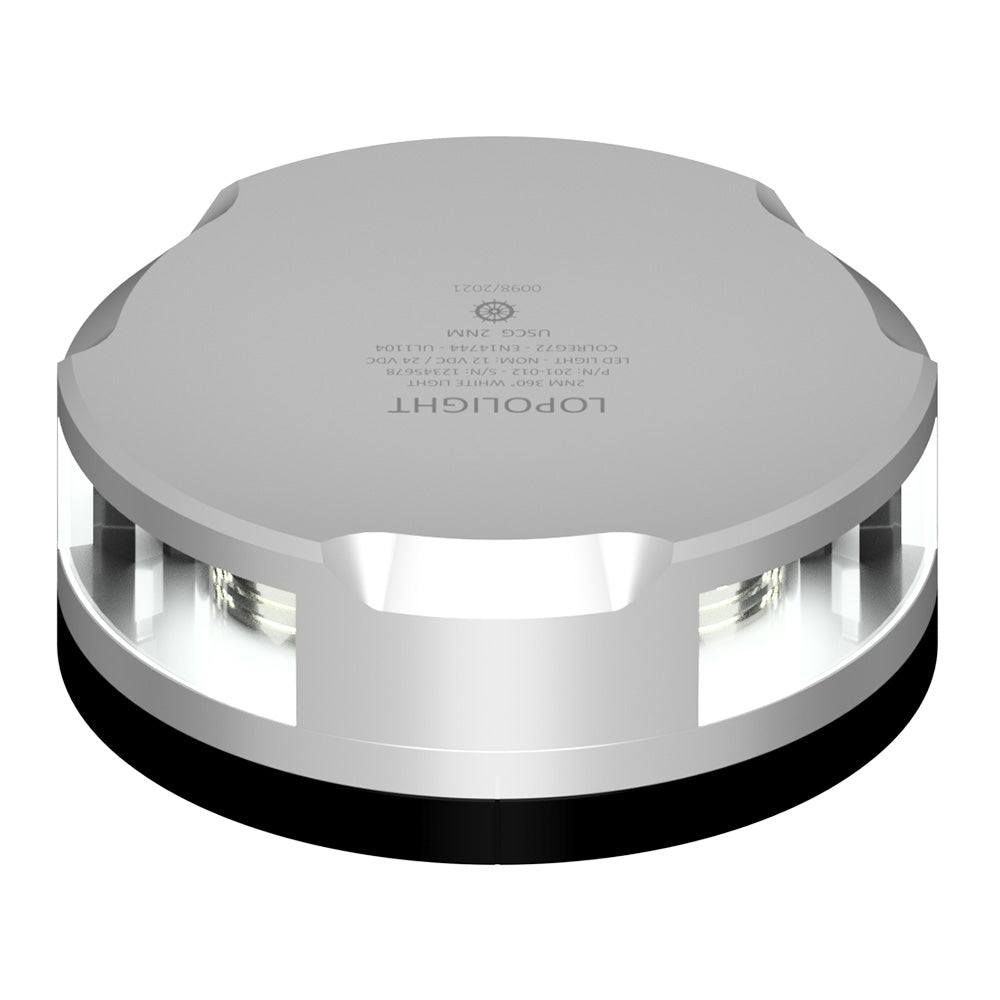 Lopolight 201-020-FB Masthead/360-Degree Light - 2NM - Silver Housing w/FB Base