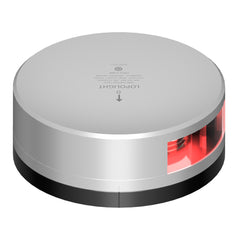 Lopolight 301-009-FB Red Port Light - 2NM - Silver Housing w/FB Base