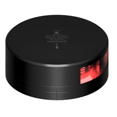 Lopolight 301-009-FB-B Red Port Light - 2NM - Black Housing w/FB Base