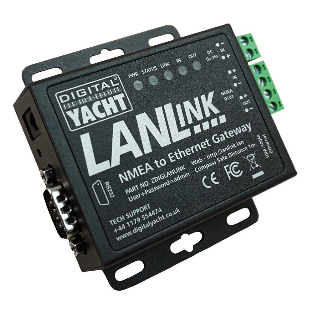 Digital Yacht ZDIGLANLINK LANLink NMEA 0183 To Ethernet Gateway