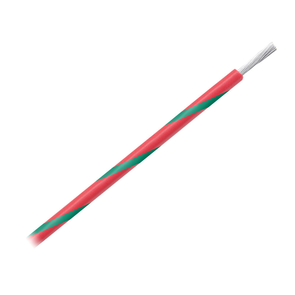 Pacer WUL14RD-5-500 14 AWG Gauge Striped Marine Wire 500' Spool - Red w/Green Stripe