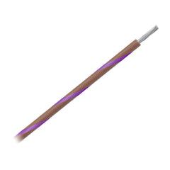 Pacer WUL14BR-7-500 14 AWG Gauge Striped Marine Wire 500' Spool - Brown w/Violet Stripe