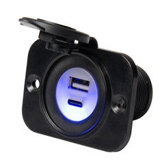 Marinco 12VDUSBAC Sealink Dual USB-A/C Combo Charger