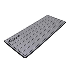 SeaDek 53601-80324 16&rdquo; x 39" 20mm Dual Density Large Teak Helm Pad w/ Logo - Brushed Texture - Storm Gray/Black (406.4mm x 990.6mm x 20mm)