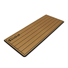 SeaDek 53602-80327 14&rdquo; x 36" 20mm Dual Density Small Teak Helm Pad w/ Logo - Brushed Texture - Mocha/Black (355.6mm x 914.4mm x 20mm)