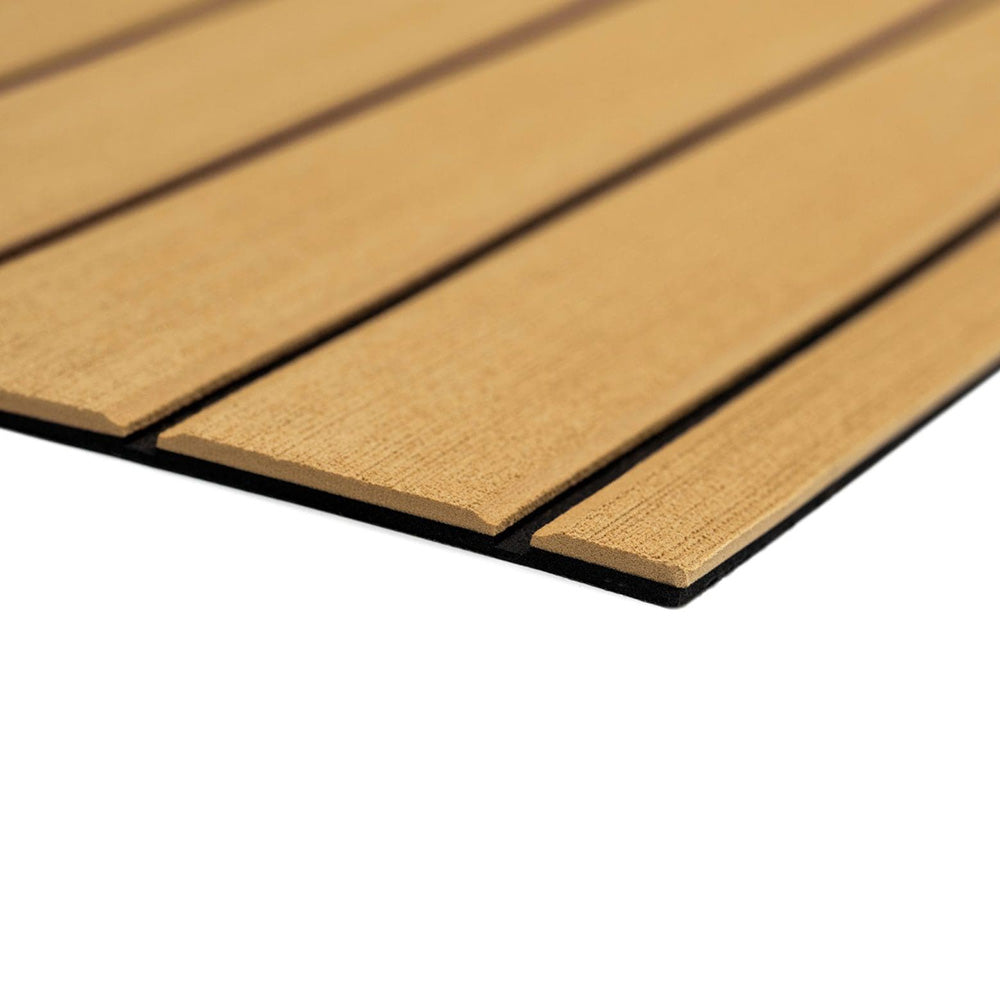 SeaDek 32279-80105 40" x 80" 6mm Teak Full Sheet - Brushed Texture - Camel/Black (1016mm x 2032mm x 6mm)