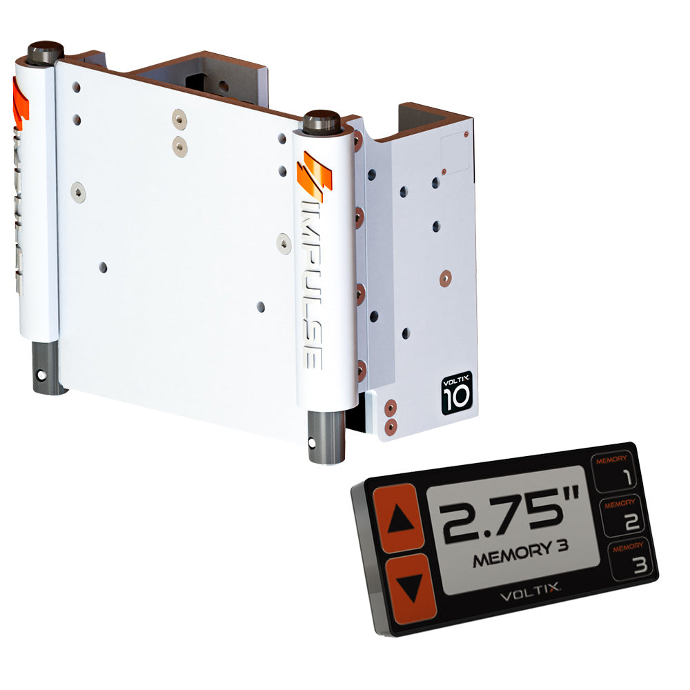 IMPULSE 75071-W XL 10" Set Back Electric Jack Plate w/Smart Control - White Cerakote