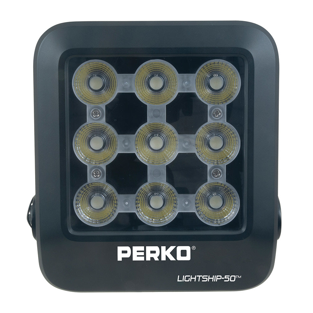 Perko 1643050S0B Lightship 50 LED High Performance Spotlight - 12/24V - Black
