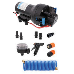 Jabsco P501J-119N-4A HotShot HD5 Heavy Duty Washdown Pump Kit w/25' HoseCoil - 12V - 5GPM - 70PSI