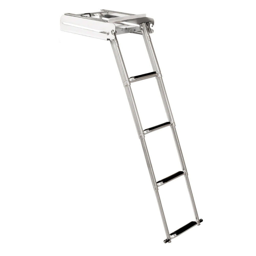 Whitecap S-1858 304 Stainless Steel 4-Step Sliding Under Platform Ladder