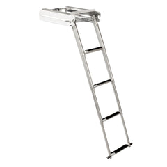 Whitecap S-1858 304 Stainless Steel 4-Step Sliding Under Platform Ladder