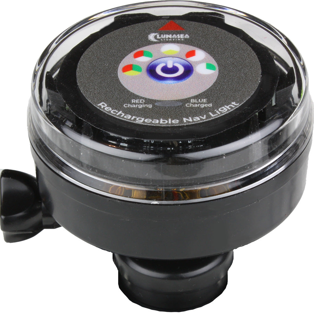 Lunasea LLB-72BK-UB-00 Rechargeable Tri-Color Portable Navigation Light (No Mount) - Black