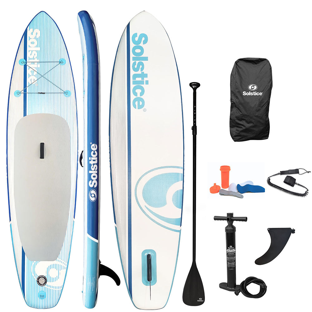 Solstice Watersports 36121 10'6" Cruiser Inflatable Stand-Up Paddleboard Kit - Blue