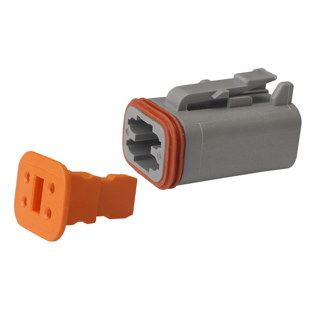 Pacer TDT06-4S-10 Deutsch DT Plug & Wedge Lock Kit - 4 Position - 10 Pack