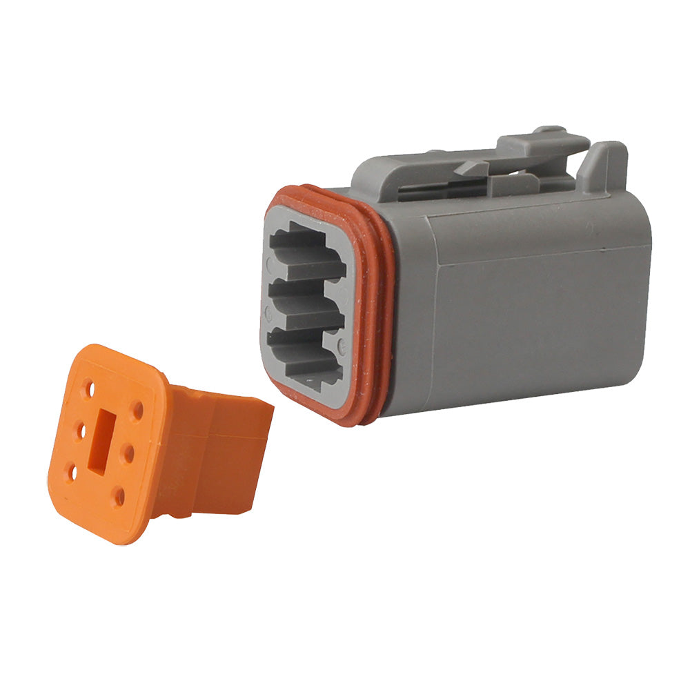 Pacer TDT06-6S-5 Deutsch DT Plug & Wedge Lock Kit - 6 Position - 5 Pack